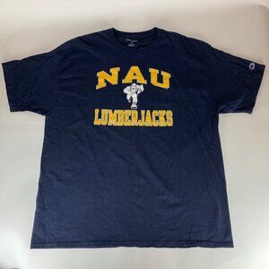 Northern Arizona University Lumberjacks NCAA Navy Blue Champion Shirt Mens 2XL